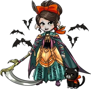 Cute Asura Necromancer doodle
